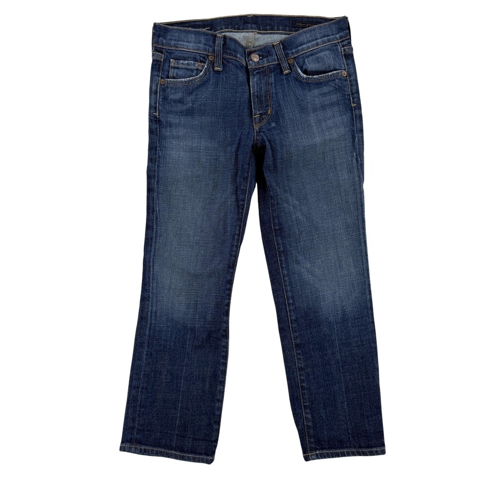 Citizens Of Humanity Kelly Jeans Womens 27 Blue Medium Wash Low Rise Cropped USA